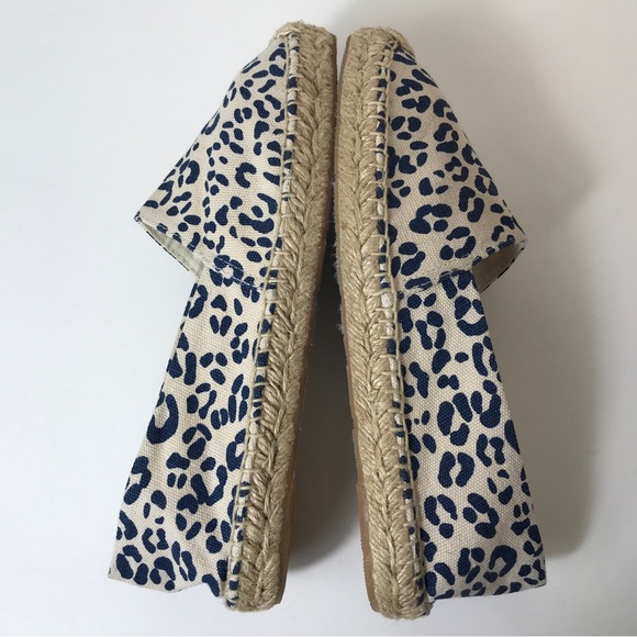 Sam Edelman Leopard Print Verona Espadrilles Dark Blue Tan Beige Womens Size 7.5 - Picture 9 of 13